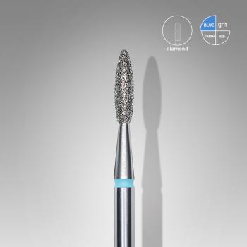 Diamant Maniküre Bit Flamme blau - 2,1mm